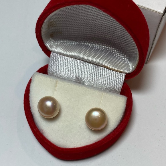 SJC Freshwater Pearl Earrings with .925 Posts - Picture 2 of 5